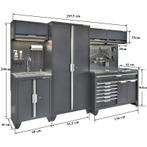 Gereedschapskasten set wandlengte 295,5 cm, hoge tweedeurs, Ophalen of Verzenden, Nieuw
