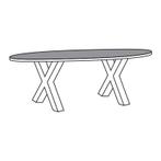 Eettafel TOV-X Maurik - eettafel, Nieuw, Overige materialen
