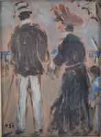 Henry Saint Clair (1899-1990) - Normandie : Couple élégant à, Antiek en Kunst