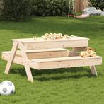 vidaXL Picknicktafel met zandbak voor kinderen massief, Tuin en Terras, Verzenden, Nieuw