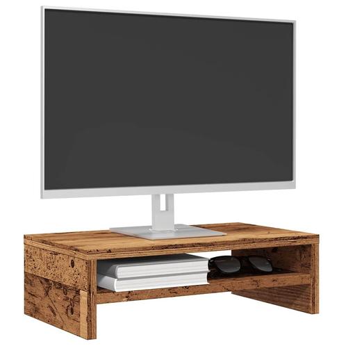 vidaXL Monitorstandaard 42x24x13 cm bewerkt hout oud, Huis en Inrichting, Kasten | Televisiemeubels, Nieuw, Overige houtsoorten