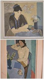 Aldo Salvadori (1905-2002) - Ragazza con Libro en Mattino, Antiek en Kunst