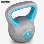Kettlebell 5 kg - Kunststof - Grijs - Gorilla Sports, Verzenden, Zo goed als nieuw