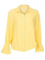 Blouse Wrinkled Geel, damestop met lange mouwen, Kleding | Dames, Tops, Verzenden, Nieuw