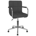 vidaXL Eetkamerstoel draaibaar stof donkergrijs, Huis en Inrichting, Stoelen, Verzenden, Nieuw, Grijs