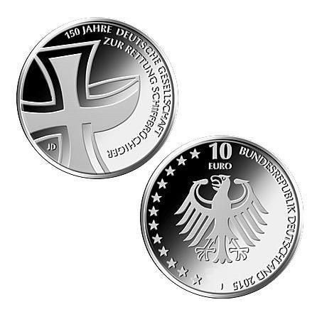 Duitsland 10 Euro Reddingsbrigade 2015, Postzegels en Munten, Munten | Europa | Euromunten, Verzenden