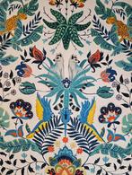 Exclusieve art-decostoffering met lemuren en papegaaien -