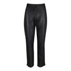 Signe Nature • zwarte leerlook pantalon • 42, Kleding | Dames, Verzenden, Zwart, Maat 42/44 (L), Nieuw