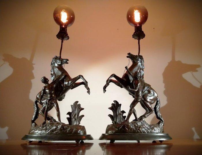 Tafellamp - Marly-paarden na Guillaume Coustou - 60 cm -, Huis en Inrichting, Overige Huis en Inrichting
