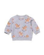 HEMA Newborn sweater paard grijsmelange, Verzenden, Nieuw