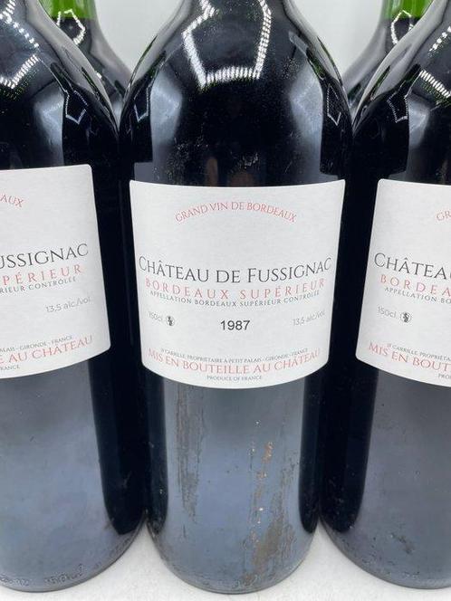 1987 Château de Fussignac Bordeaux superieur - Bordeaux - 6, Verzamelen, Wijnen