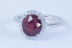 Zonder Minimumprijs - Ring Platina - 3.24ct. tw. Granaat -, Sieraden, Tassen en Uiterlijk, Nieuw