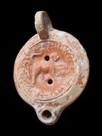 Oud-Romeins Terracotta, Extreem Rare Molossian Dog Olielamp