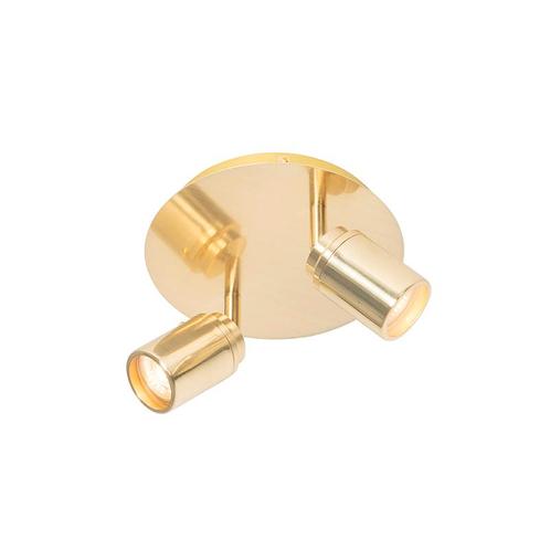 Moderne badkamer spot messing 2-lichts IP44 - Ducha, Huis en Inrichting, Lampen | Spots, Nieuw, Overige materialen