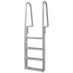 vidaXL Dok/zwembadladder met 4 treden aluminium 167 cm, Verzenden, Nieuw