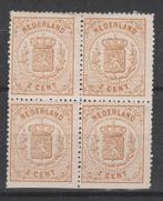 Postzegels Nederland 1869 Wapen NR.17 BLOK zeldzaam (857), Postzegels en Munten, Postzegels | Nederland, Verzenden, T/m 1940, Postfris