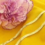 Gouden schakel ketting met print 52 cm | Midas, Sieraden, Tassen en Uiterlijk, Ophalen of Verzenden, Gebruikt, Overige kleuren