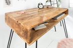 Massief bureau SCORPION 100 cm natuurlijke mangohouten, Ophalen of Verzenden, Nieuw