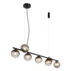 Hanglamp DALLERTA 12.0 cm 7-lichts Zwart, Smoked, Huis en Inrichting, Lampen | Hanglampen, Ophalen of Verzenden, Nieuw, Metaal