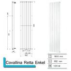 Handdoekradiator Covallina Retta enkel 1800x602mm Mat Wit, Ophalen of Verzenden, Nieuw, Overige typen