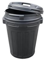Voerton met draaisluiting 70L - zwart, Ophalen of Verzenden