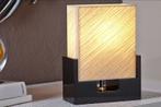 Moderne tafellamp TWILIGHT 25cm zwart beige tafellamp -, Huis en Inrichting, Lampen | Tafellampen, Nieuw, Ophalen of Verzenden