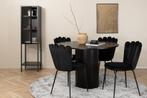 Eetkamerstoel - Hugo - Zwart - Fluweel - Jörn, Verzenden, Nieuw