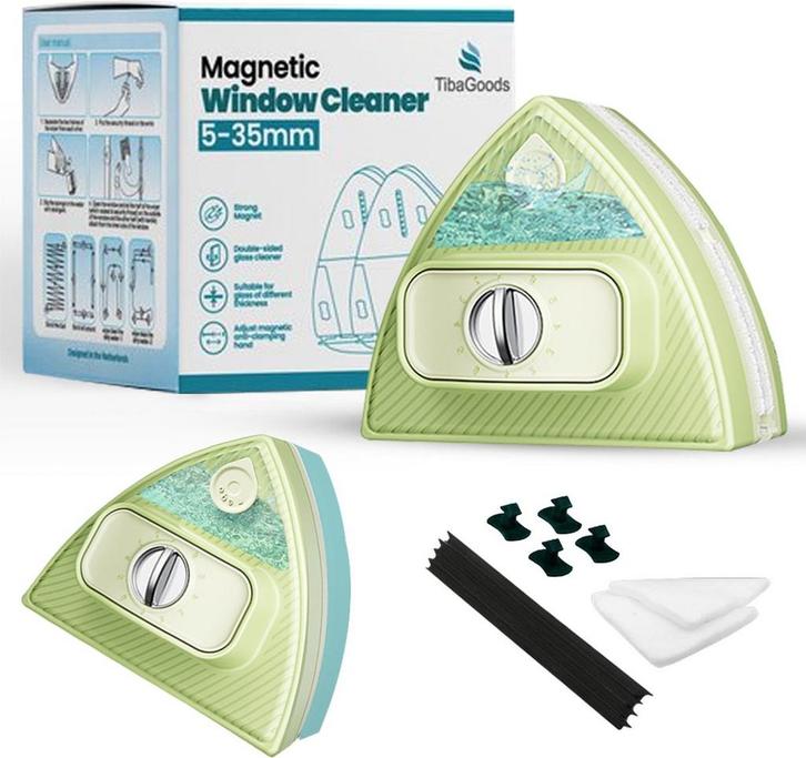 Tibagoods Magnetische Ramenwasser Pro - Ruitenreiniger -, Huis en Inrichting, Schoonmaakartikelen, Ophalen of Verzenden
