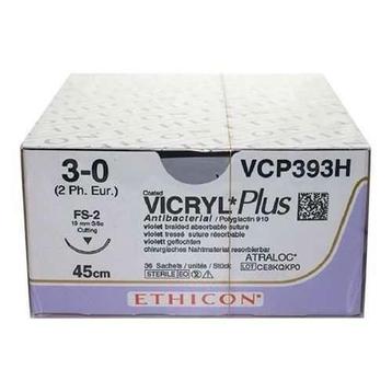 Vicryl Plus plus 3-0 45 cm violet FS-2 VCP393H 36 stuks beschikbaar voor biedingen