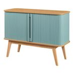Commode Tysvær dressoir 110x40x80 cm naturel en blauw [en.ca, Huis en Inrichting, Kasten | Dressoirs, Verzenden, Nieuw