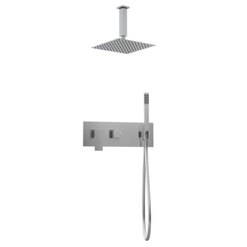 Vierkante inbouw regendouche met plafond arm 25cm douchekop, Doe-het-zelf en Verbouw, Sanitair, Verzenden