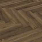 Visgraat klik pvc met 10db ondervloer YUP Warm brown 3501, Nieuw, Overige typen, 75 m² of meer, Ophalen of Verzenden