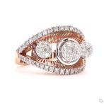 Ring - 14 karaat Roségoud - 1.06ct. tw. Diamant (Natuurlijk), Nieuw