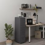 [en.casa] Kantoorkast Kökar op wielen 109x28x41 cm donkergri, Verzenden, Nieuw in verpakking