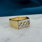 Bicolor gouden zegelring | Heren (heren sieraden), Gebruikt, Overige kleuren, 20 of groter, Heer