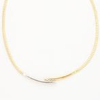 Halsketting - 14 karaat Geel goud, Witgoud Diamant, Sieraden, Tassen en Uiterlijk, Nieuw