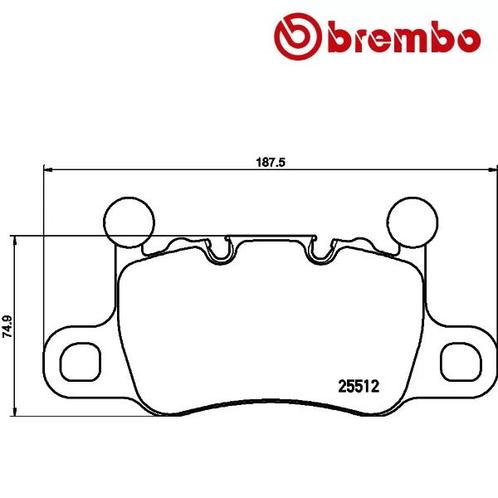 BREMBO Remblokken set PORSCHE 911 4.0 GT3 RS achterzijde, Auto-onderdelen, Ophanging en Onderstel, Nieuw, Verzenden