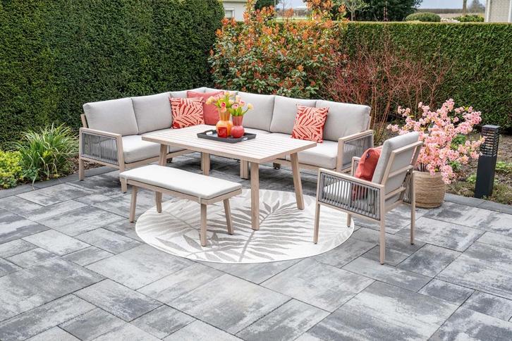 GI Decala rope lounge-/diningset incl. stoel & tuinbank -, Tuin en Terras, Tuinsets en Loungesets, Loungeset, Nieuw, Overige materialen