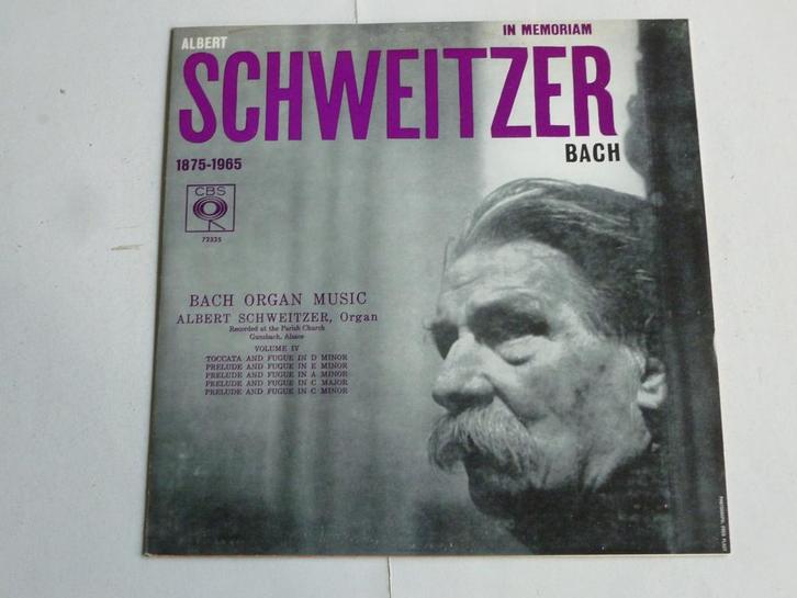 Albert Schweitzer - Bach / in Memoriam (LP), Cd's en Dvd's, Vinyl | Klassiek, Zo goed als nieuw, Verzenden