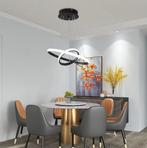 2-Ring Zwarte Hanglamp – Moderne LED Plafondlamp Dubbel, Huis en Inrichting, Lampen | Kroonluchters, Verzenden, Nieuw