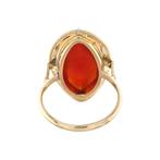 Gouden vintage ring met carneool 14 krt, Ophalen of Verzenden, Nieuw