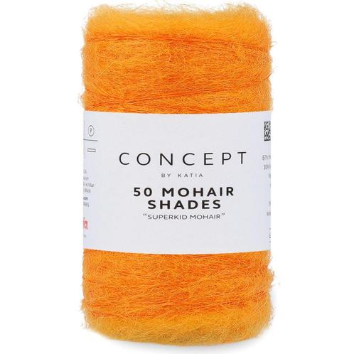 Katia Concept 50 Mohair Shades - 47 licht oranje - Mohair, Hobby en Vrije tijd, Breien en Haken, Ophalen of Verzenden