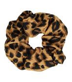 Scrunchie Haarelastiek Panter Print 12cm Zwart Bruin, Nieuw