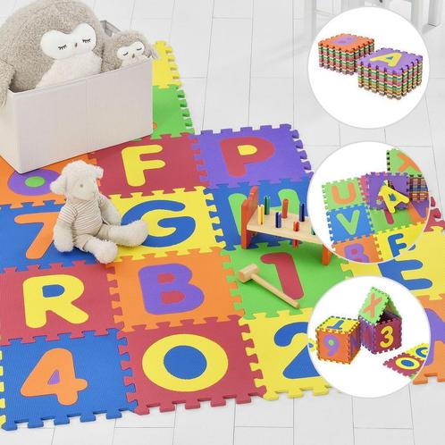 Kinderpuzzelmat - 36-delig - Bestaande uit letters & cijfers, Kinderen en Baby's, Speelgoed | Kinderpuzzels, Nieuw, 10 tot 50 stukjes