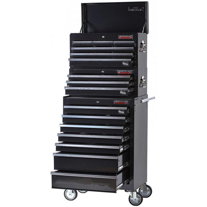 Gereedschapswagenset  zwart 16 laden met quick lock, Doe-het-zelf en Verbouw, Gereedschap | Handgereedschap, Ophalen of Verzenden