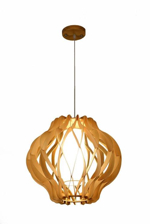 Hanglamp Hout Houtkleur 45 cm - Madera Albar, Huis en Inrichting, Lampen | Overige, Nieuw, Verzenden