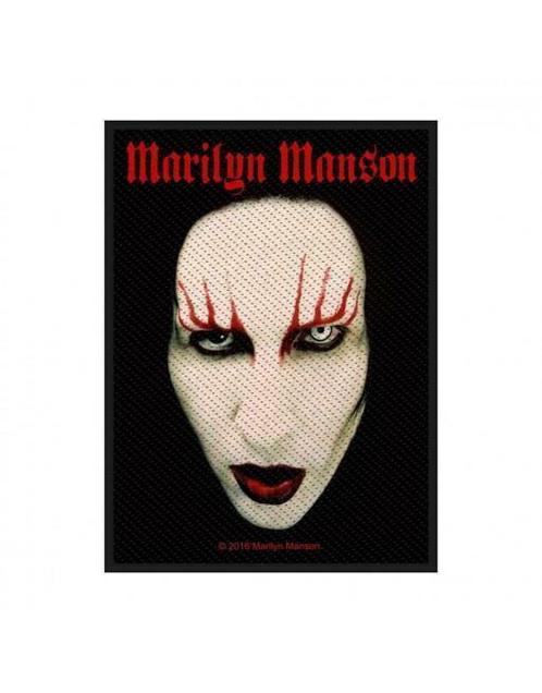 Marilyn Manson - Face - patch officiële merchandise, Verzamelen, Muziek, Artiesten en Beroemdheden, Kleding, Nieuw, Ophalen of Verzenden