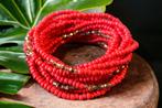 Waist Beads / Afrikaanse Heupketting - OBI - Rood (elastisch, Sieraden, Tassen en Uiterlijk, Kettingen, Ophalen of Verzenden, Nieuw