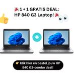 1+1 GRATIS! HP 840 G3 | 8GB | Office | 14” Laptop | OP=OP, Refurbished
