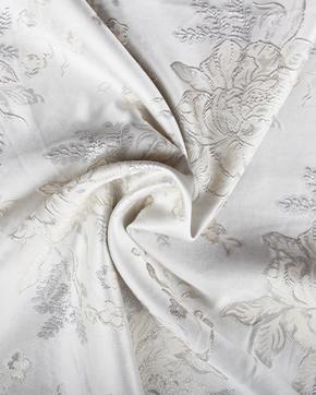 Jacquard Bloemen Wit, Hobby en Vrije tijd, Stoffen en Lappen, Wit, Nieuw